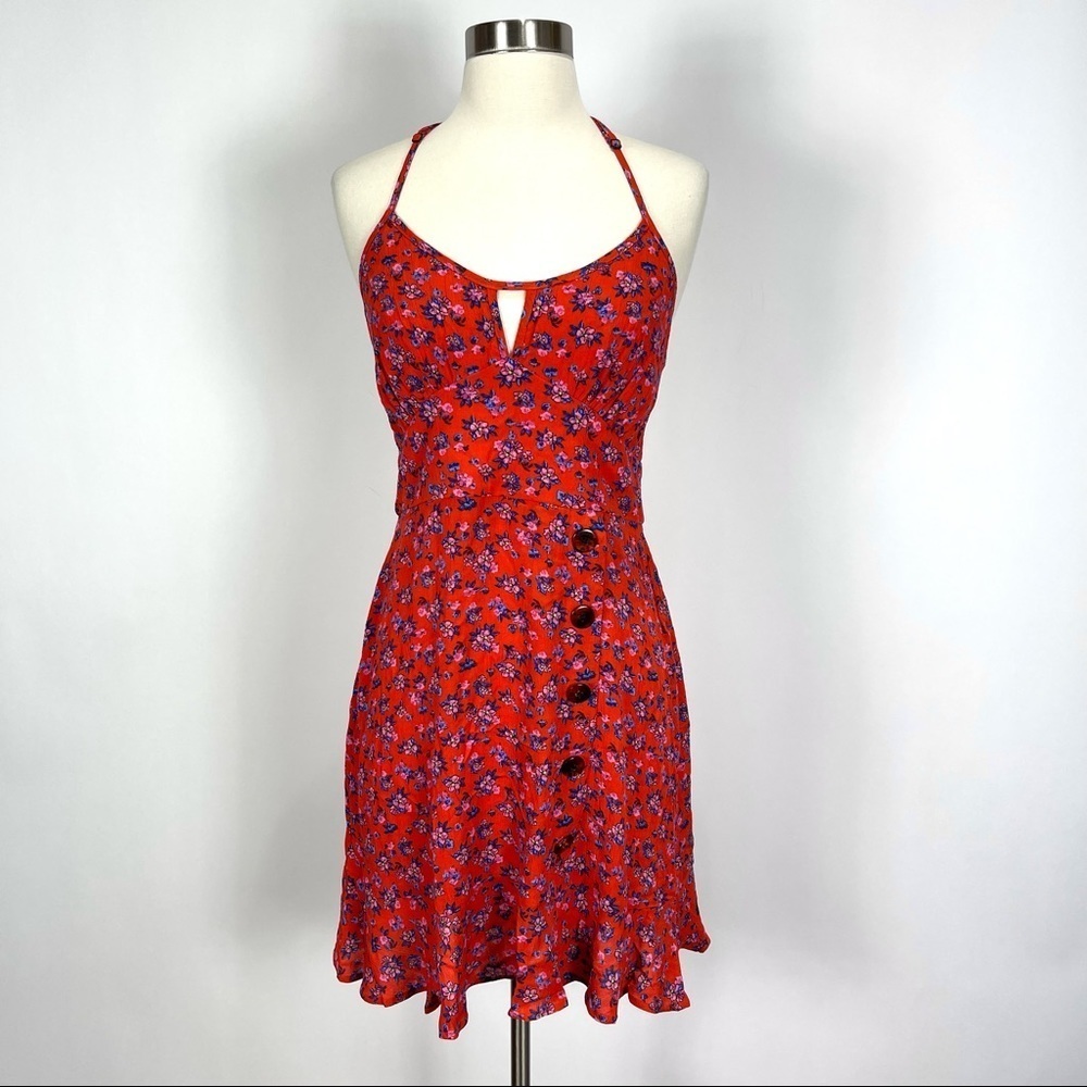 Band of Gypsies floral mini dress fit and flare